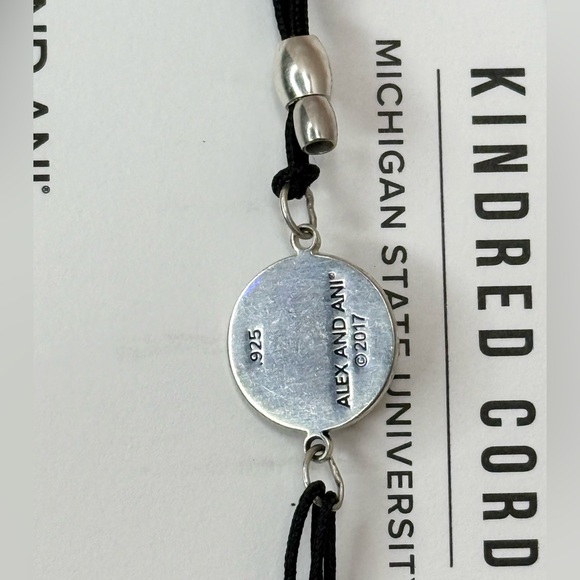 Alex and Ani Sterling Silver Michigan State University Kindred Cord - Picture 6 of 6